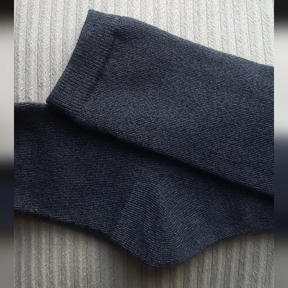 Dark Gray Knee High School Girl Socks